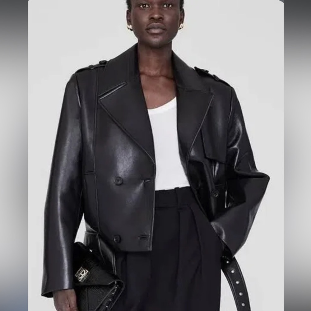Anine Bing Greer Leather Jacket Medium